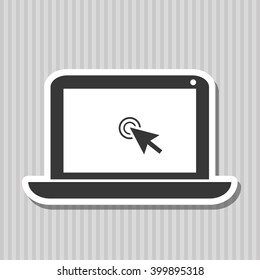 Laptop icon design, vector illustration