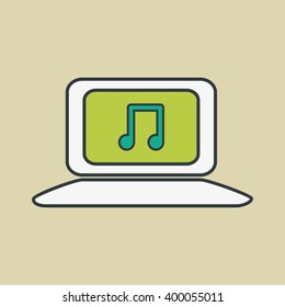 laptop icon design, vector illustration