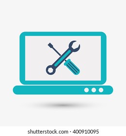 laptop icon design, vector illustration