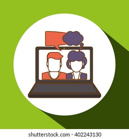 laptop icon design, vector illustration