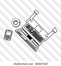 Laptop icon design, vector illustration