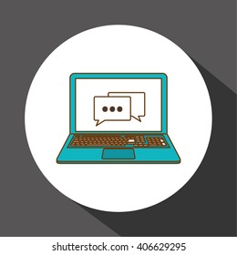 laptop icon design, vector illustration