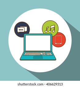 laptop icon design, vector illustration