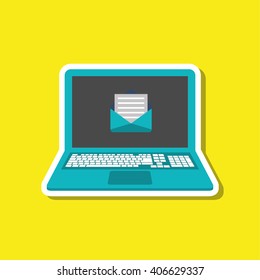 laptop icon design, vector illustration