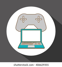 laptop icon design, vector illustration