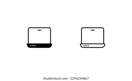 laptop icon design with white background stock illustration