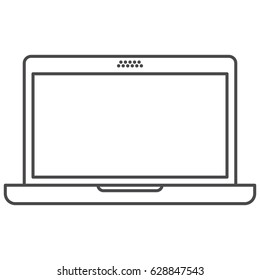 Laptop icon. Device gadget technology and electronic theme. Isolated design. Vector illustration
