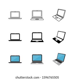 Laptop Icon : Digital Theme, Technology Theme, Infographics and Other Graphic Related Assets.