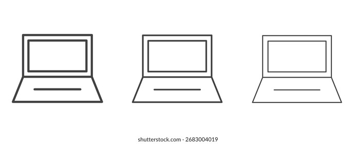 Laptop icon - editable stroke vector illustration