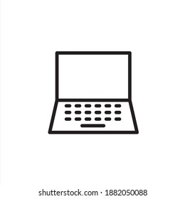 Icono de portátil. Diseño de iconos de temas de dispositivos electrónicos, estilo de iconos de esquema. Vector