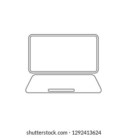 Laptop icon. Element of cyber security for mobile concept and web apps icon. Thin line icon for website design and development, app development
