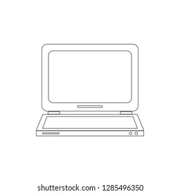 a laptop icon. Element of Electro for mobile concept and web apps icon. Thin line icon for website design and development, app development