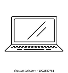 a laptop icon. Element of home appliances for mobile concept and web apps. Thin line icon for website design and development, app development. Premium icon on white background