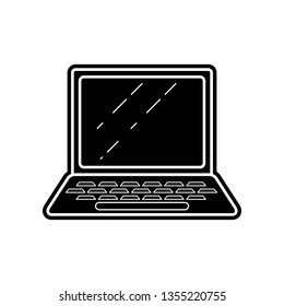 a laptop icon. Element of Media tool for mobile concept and web apps icon. Glyph, flat icon for website design and development, app development