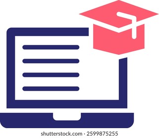 Laptop Icon Fill Vector Illustration