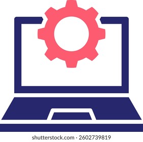 Laptop Icon Fill Vector Illustration