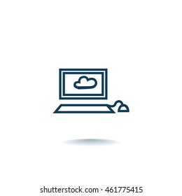  Laptop icon Flat. 