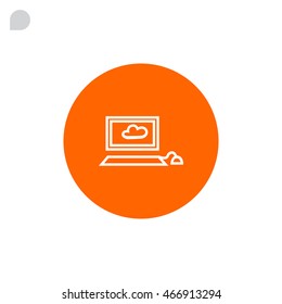  Laptop icon Flat. 