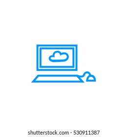  Laptop icon Flat. 