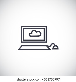  Laptop icon Flat. 