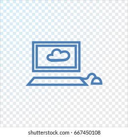  Laptop icon Flat. 