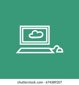  Laptop icon Flat. 
