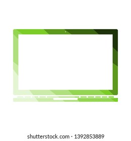 Laptop Icon. Flat Color Ladder Design. Vector Illustration.