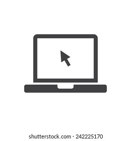 Laptop icon (flat design)
