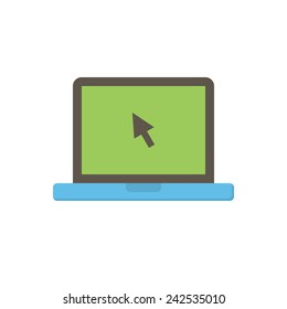Laptop icon (flat design)