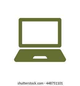 laptop  icon. Flat design.