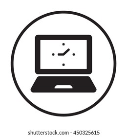 laptop  icon. Flat design.