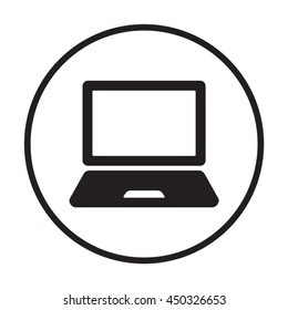 laptop  icon. Flat design.