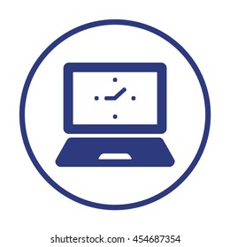laptop  icon. Flat design.