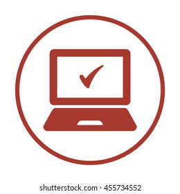 laptop  icon. Flat design.