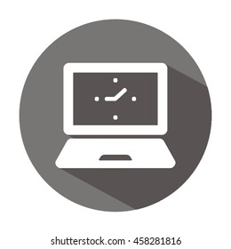 laptop  icon. Flat design.