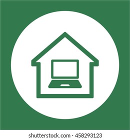 laptop  icon. Flat design.