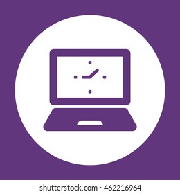 laptop  icon. Flat design.