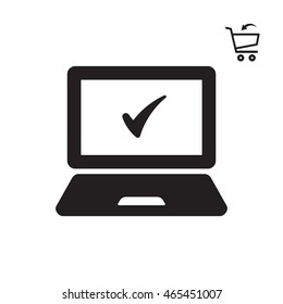 laptop  icon. Flat design.