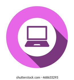 laptop  icon. Flat design.