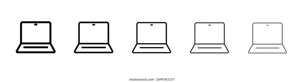 laptop icon Flat design on isolated background
