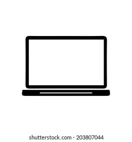 laptop icon. Flat design style. Vector EPS10.