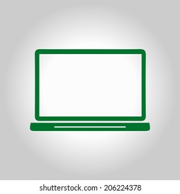 laptop icon. Flat design style. Vector EPS10.
