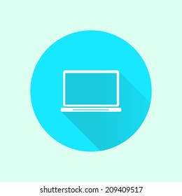 laptop icon. Flat design style. Vector EPS10.