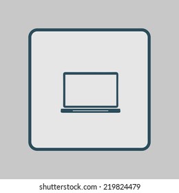 laptop icon. Flat design style. Vector EPS10.