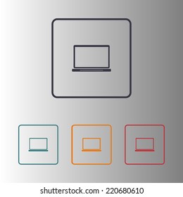 laptop icon. Flat design style. Vector EPS10.