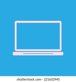 laptop icon. Flat design style. Vector EPS10.