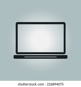 laptop icon. Flat design style. Vector EPS10.
