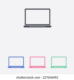 laptop icon. Flat design style. Vector EPS10.