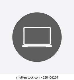 laptop icon. Flat design style. Vector EPS10.