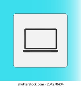 laptop icon. Flat design style. Vector EPS10.